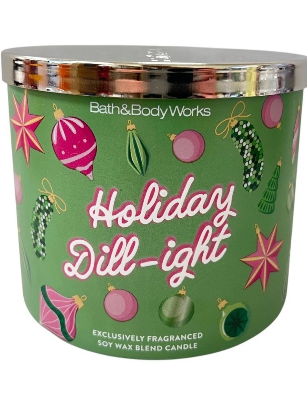 Bath and Body Works Holiday Dill-ight Three Wick Candle